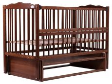 Дитяче ліжко Babyroom Веселка маятник, відкидний бік DVMO-2 DVMO-2 бук горіх